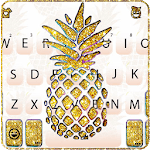 Gold Glitter Pineapple Keyboard Theme icon