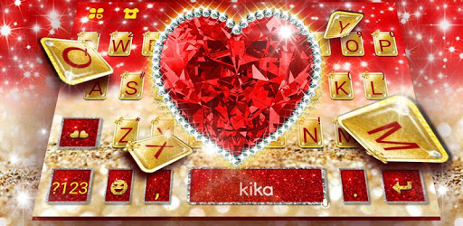 Golden Red Luxury Heart Keyboard Theme pc screenshot Golden Red Luxury Heart Keyboard Theme pc screenshot