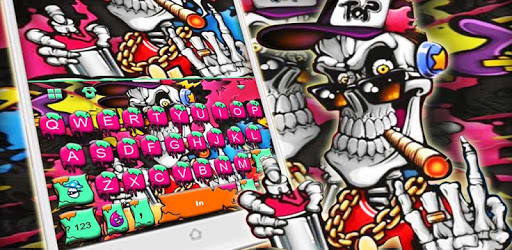Graffiti Smoke Skull Keyboard Theme pc screenshot Graffiti Smoke Skull Keyboard Theme pc screenshot