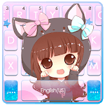 Kawaii Bow Girl Keyboard Theme icon