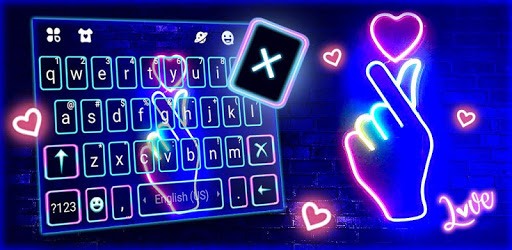Love Heart Neon Wallpapers Keyboard Background pc screenshot Love Heart Neon Wallpapers Keyboard Background pc screenshot