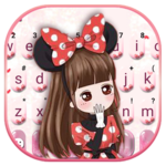 Lovely Bowknot Girl Keyboard Theme icon