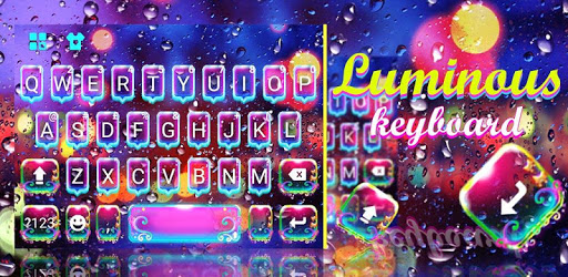 Luminous Neon Raindrops Keyboard Theme pc screenshot Luminous Neon Raindrops Keyboard Theme pc screenshot