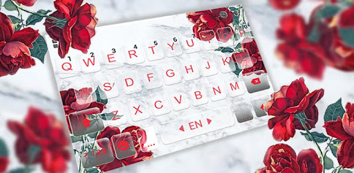 Marble Red Rose Keyboard Theme pc screenshot Marble Red Rose Keyboard Theme pc screenshot