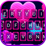 Neon Candy Hearts Keyboard Theme icon