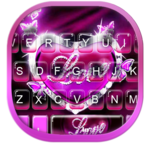 Neon Loveheart Butterfly Keyboard Theme icon