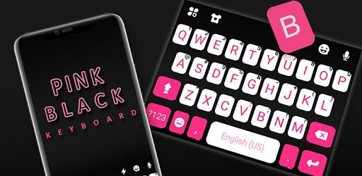 Pink Black Chat Keyboard Theme pc screenshot Pink Black Chat Keyboard Theme pc screenshot