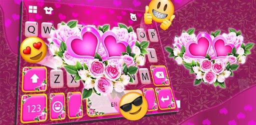 Pink Rose Flower Keyboard Theme pc screenshot Pink Rose Flower Keyboard Theme pc screenshot