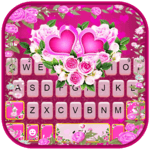 Pink Rose Flower Keyboard Theme icon