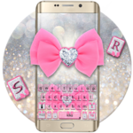 Glitter Pink Bow Keyboard icon