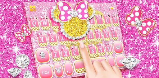 Pink Bow Minnies Keyboard theme pc screenshot