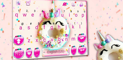 Pinky Donut Unicorn Keyboard Theme pc screenshot Pinky Donut Unicorn Keyboard Theme pc screenshot