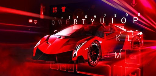 Racing Red Sports Car Keyboard Theme pc screenshot Racing Red Sports Car Keyboard Theme pc screenshot