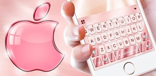 Rose Gold Apple Keyboard - Phone8,OS12 ,Emojis pc screenshot