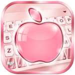 Rose Gold Apple Keyboard - Phone8,OS12 ,Emojis icon