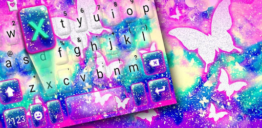 Shining Butterfly Galaxy Keyboard Theme pc screenshot