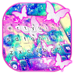 Shining Butterfly Galaxy Keyboard Theme for pc icon