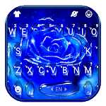 Silver Blue Rose Keyboard Theme for pc icon