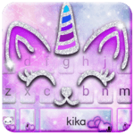 Silver Unicorn Cat Keyboard icon