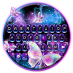 Sparkle Neon Butterfly Keyboard Theme icon