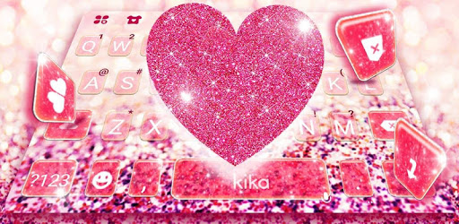 Pink Heart Glitter Keyboard Theme pc screenshot Pink Heart Glitter Keyboard Theme pc screenshot