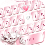Pink Lovely Diamond Marble Keyboard Theme icon