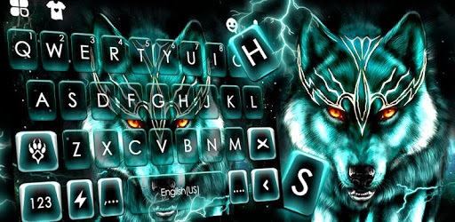 Thunder Neon Wolf Keyboard Theme pc screenshot Thunder Neon Wolf Keyboard Theme pc screenshot