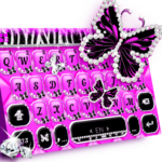 Luxury Butterfly Zebra Keyboard Theme icon