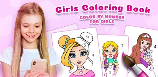 Girls Coloring Book - Color by Number for Girls pc screenshot