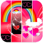 Rainbow Pink Heart Piano Tiles icon