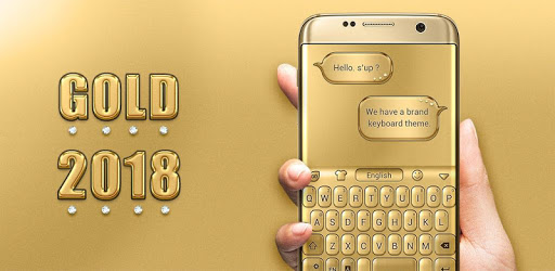 3D Gold 2018 GO Keyboard Theme pc screenshot