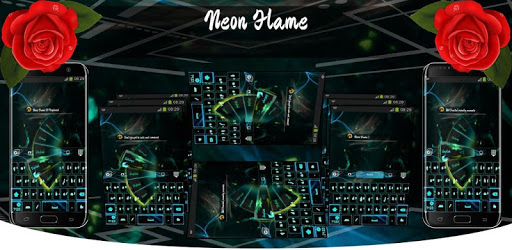 Neon Flame GO theme pc screenshot