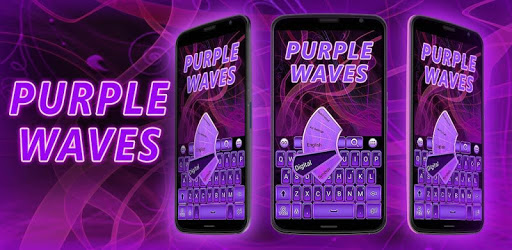 Purple Waves GO Keyboard Theme pc screenshot