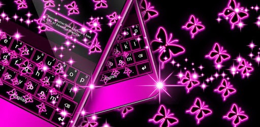 Neon Butterflies Keyboard pc screenshot Neon Butterflies Keyboard pc screenshot