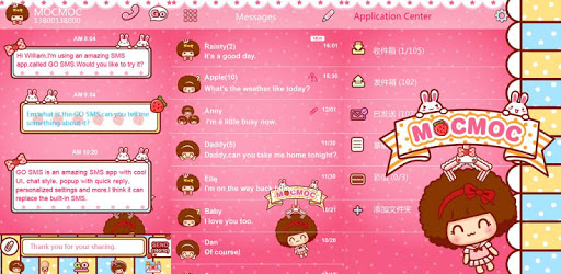 GO SMS PRO HELLOMOCMOC THEME pc screenshot GO SMS PRO HELLOMOCMOC THEME pc screenshot