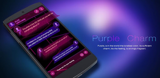 GO SMS PRO PURPLE CHARM THEME pc screenshot GO SMS PRO PURPLE CHARM THEME pc screenshot