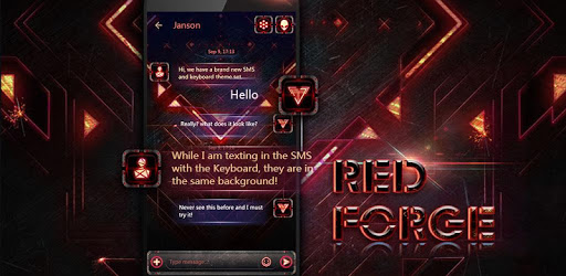 GO SMS PRO RED FORGE THEME pc screenshot GO SMS PRO RED FORGE THEME pc screenshot