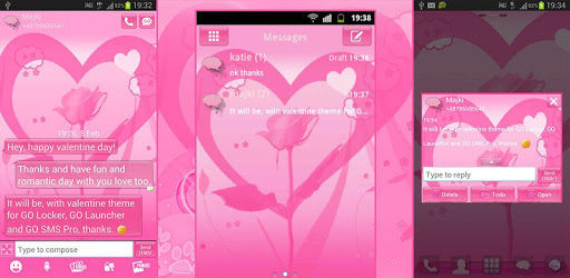Theme Valentine GO SMS Pro pc screenshot Theme Valentine GO SMS Pro pc screenshot
