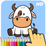 Animals coloring book icon