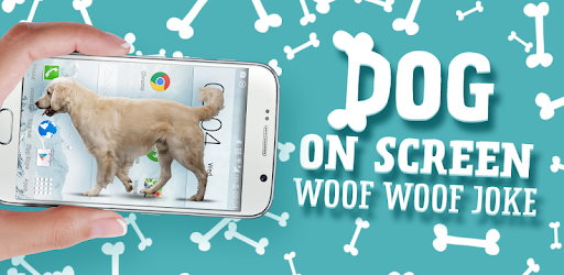 Dog on screen: Woof woof joke pc screenshot Dog on screen: Woof woof joke pc screenshot