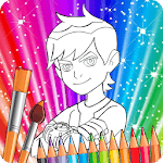 Coloring 10 hero For Kids icon