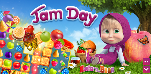 Masha and The Bear Jam Day Match 3 games for kids pc screenshot