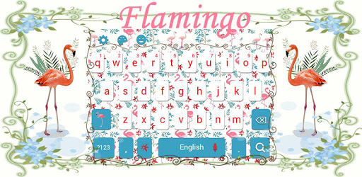 Floral Flamingo Keyboard Theme pc screenshot