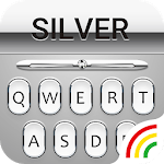 Silver Keyboard - Free Emoji & Gif icon