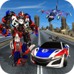 Multi Robot Transform: Jet, Dog, Eagle & Car fight icon