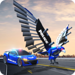 US Police Transform Robot Car Cop Eagle game icon