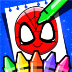 Superhero Coloring Book Game & Comics Drawing book icon