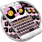 Ribbon Pink Pastel Emoji Keyboard Theme icon