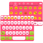 Cute Pink Emoji Keyboard Theme icon