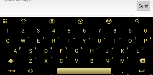 Flat Black Gold Emoji Keyboard pc screenshot Flat Black Gold Emoji Keyboard pc screenshot